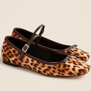 J. Crew Leopard Print the Quinn Mary Jane flat sz 7.5